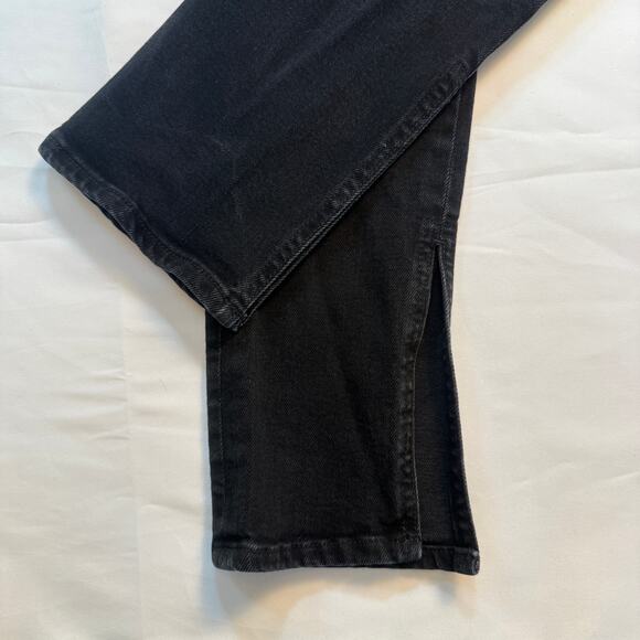 Anthropologie Pilcro High Rise Straight Jeans Black Split Hem Women’s Size 26 - Picture 13 of 16